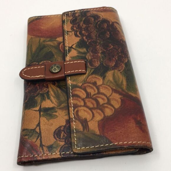 Patricia Nash floral and fruit Large Leather Wallet - Picture 5 of 16